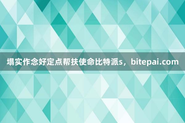 塌实作念好定点帮扶使命比特派s，bitepai.com