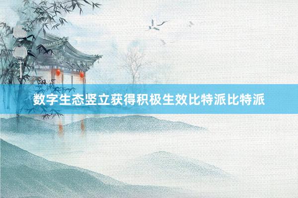 数字生态竖立获得积极生效比特派比特派