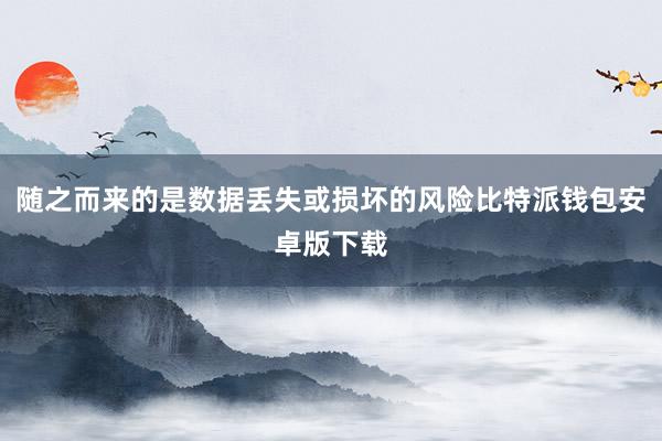 随之而来的是数据丢失或损坏的风险比特派钱包安卓版下载