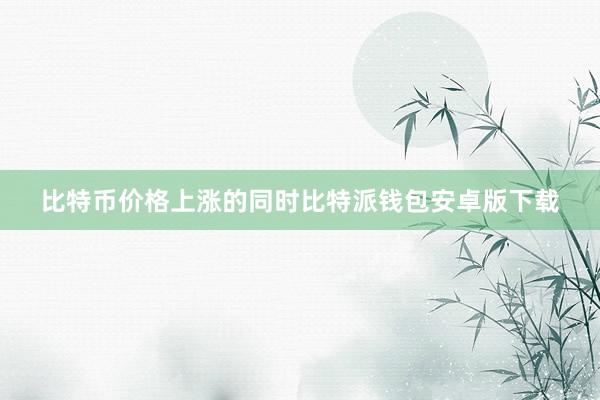 比特币价格上涨的同时比特派钱包安卓版下载