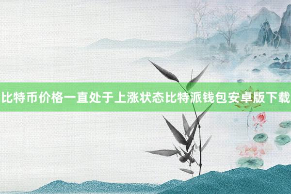 比特币价格一直处于上涨状态比特派钱包安卓版下载