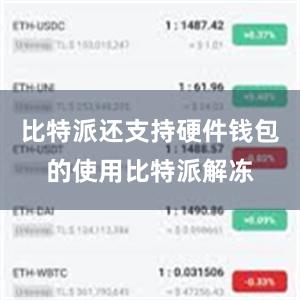 比特派还支持硬件钱包的使用比特派解冻