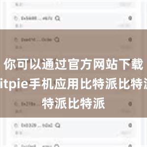 你可以通过官方网站下载Bitpie手机应用比特派比特派