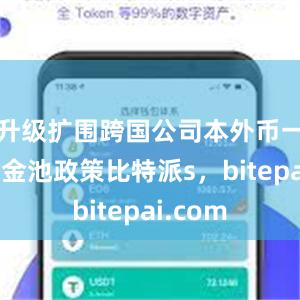 升级扩围跨国公司本外币一体化资金池政策比特派s，bitepai.com
