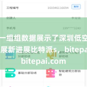 一组组数据展示了深圳低空经济发展新进展比特派s，bitepai.com